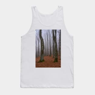 Winter landscape with frost on trees Tank Top